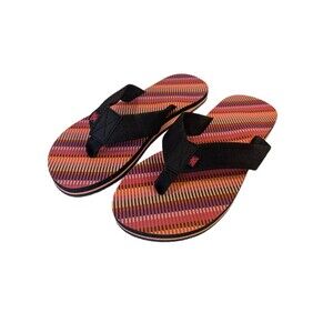 Women's Zeroexposur Lightweight Flip Flop Sandals Red Orange Purple US 10